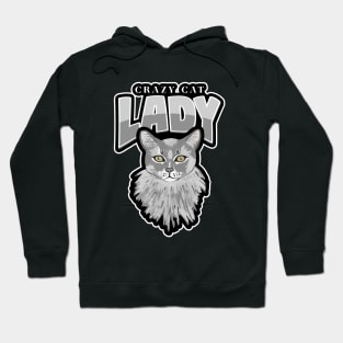 Crazy Cat Lady Grey Cat Hoodie